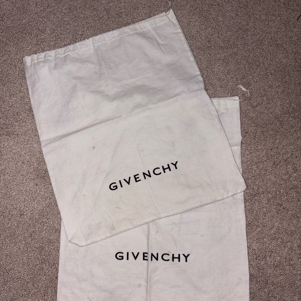 Givenchy White Dust Bags with Logo